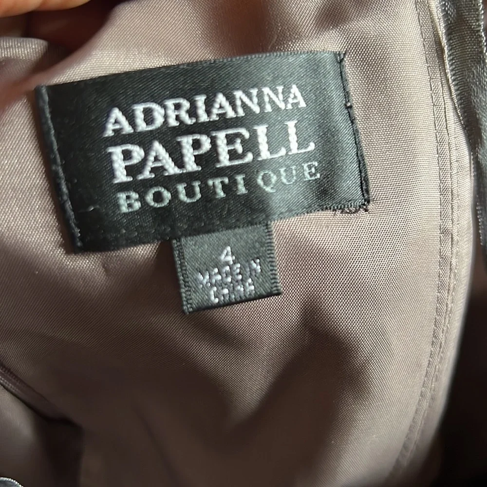 Adrianna Papell Boutique strapless belted dress size 4